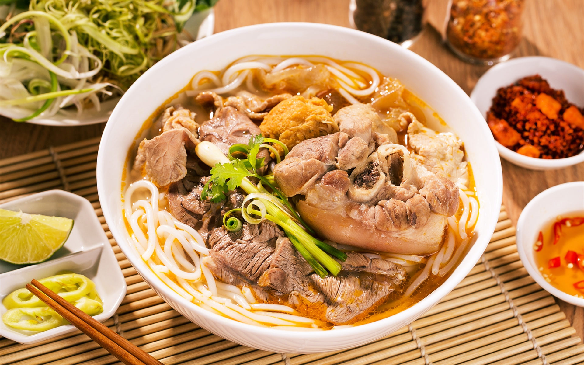 Bún Bò Hue, a spicy beef noodle soup from Hue